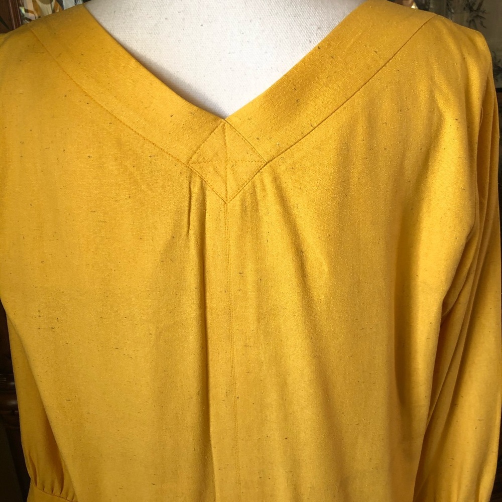 Saint Laurent Paris Vintage Yellow Dress Vintage 90’s Bergdorf Goodman Size S - Picture 5 of 7